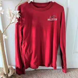 Men's red Hollister long sleeve shirt size medium